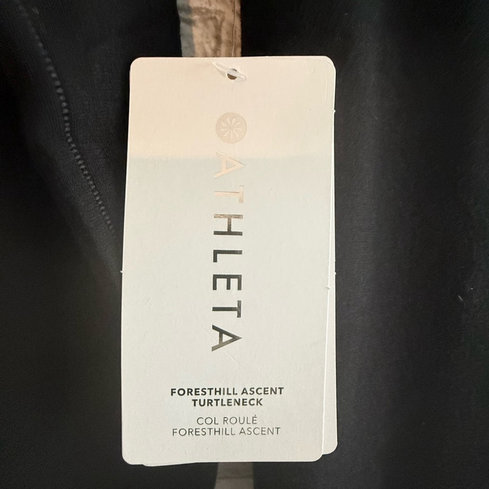 NWT Athleta FORESTHILL ASCENT TURTLENECK black size Small - Picture 6 of 7